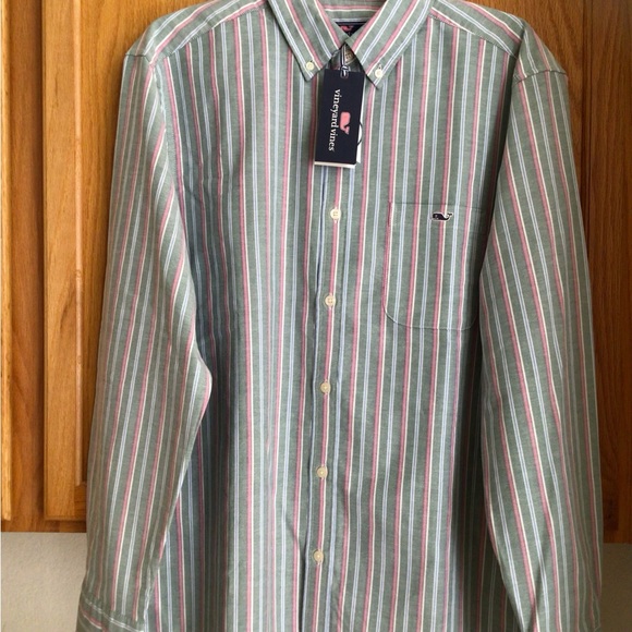 Vineyard Vines Mens Striped Oxford Stretch Long Sleeve Button Down Shirt NWT - Picture 12 of 12